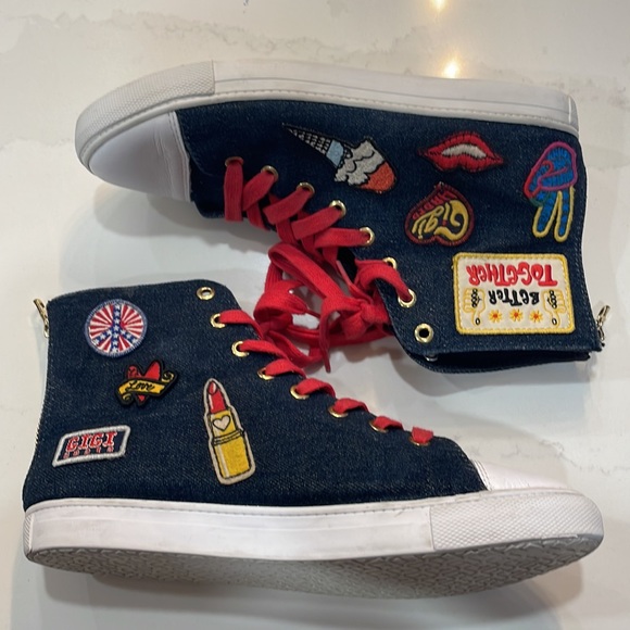 Gigi Hadid x Tommy Hilfiger Denim High Top Sneaker Size 9 - Picture 4 of 8